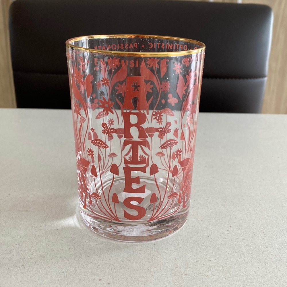 ARIES pink glass